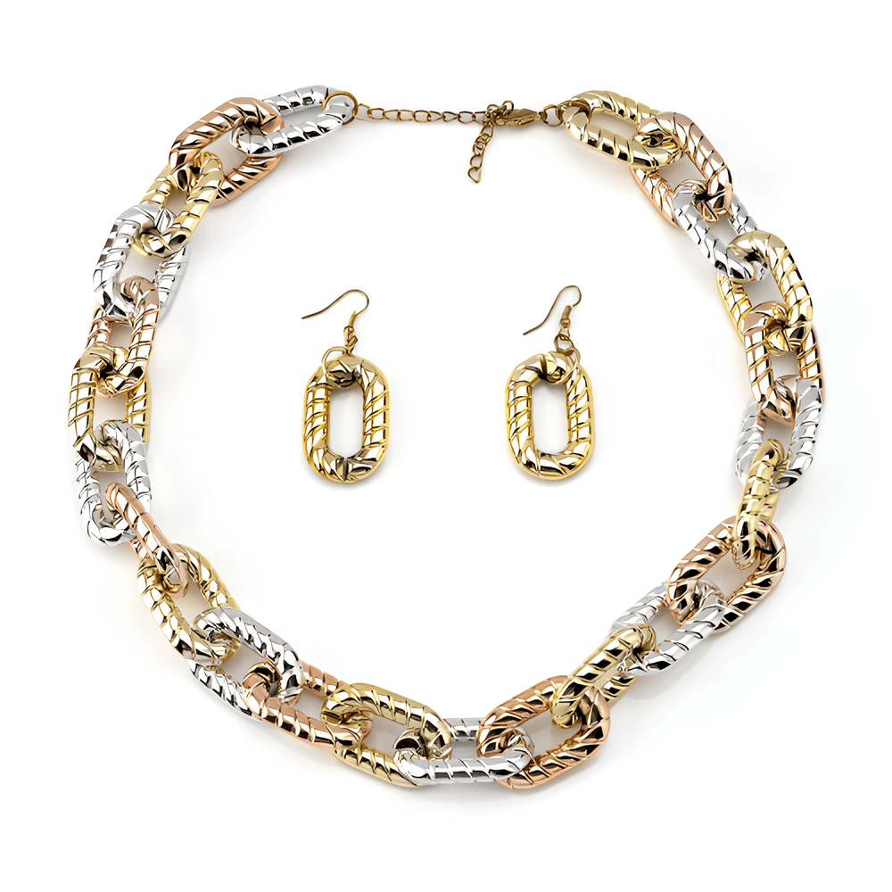 Plastic Necklace And Earrings Set - Luxis Atelier